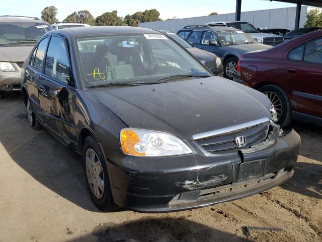 2HGES16513H516250 - 2003 HONDA CIVIC LX BLACK photo 1