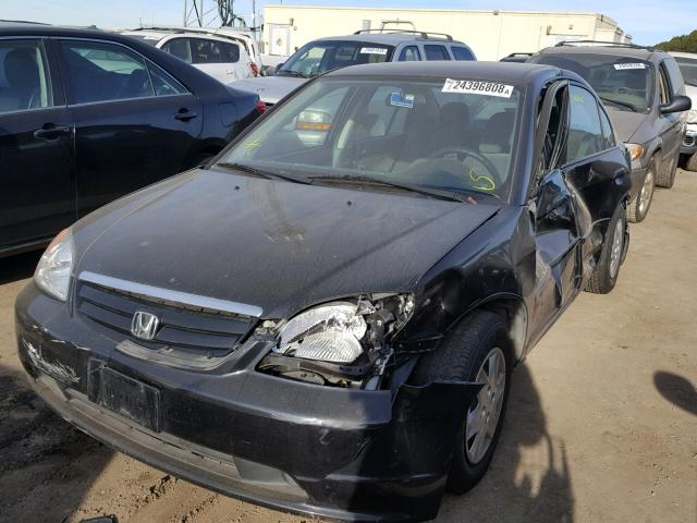 2HGES16513H516250 - 2003 HONDA CIVIC LX BLACK photo 2