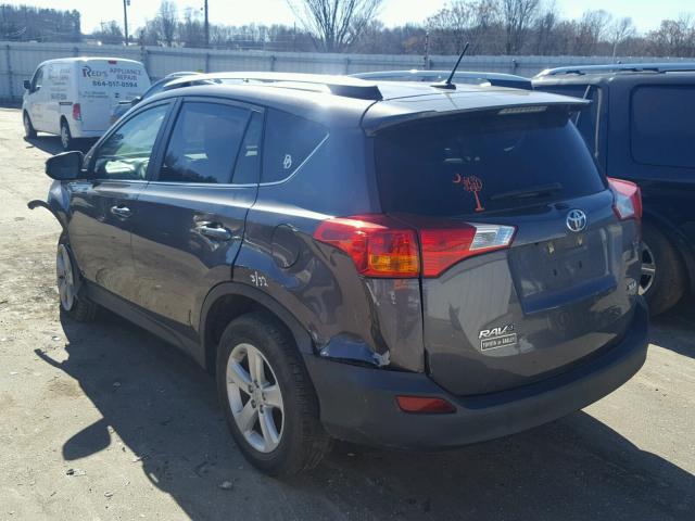 2T3WFREV1DW004870 - 2013 TOYOTA RAV4 XLE GRAY photo 3