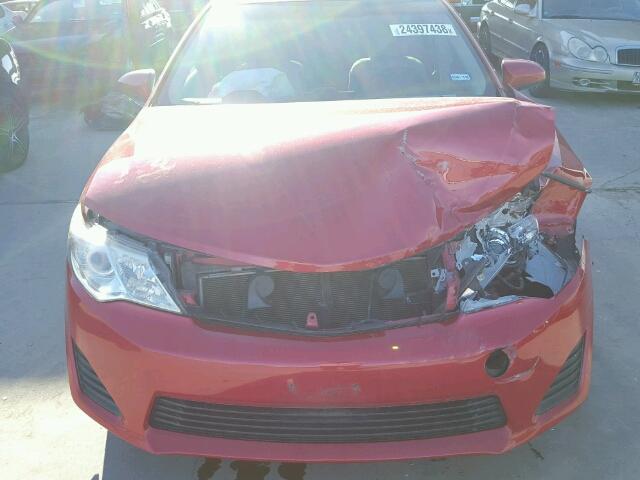 4T4BF1FK1CR207002 - 2012 TOYOTA CAMRY BASE RED photo 7