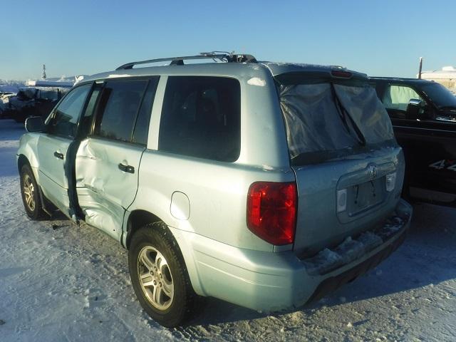 2HKYF18473H620219 - 2003 HONDA PILOT EX BLUE photo 3