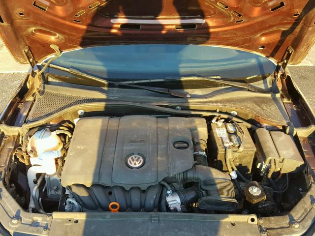 1VWBH7A37CC110126 - 2012 VOLKSWAGEN PASSAT SE BURGUNDY photo 7