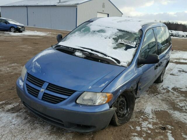 1D4GP25B67B129054 - 2007 DODGE CARAVAN SE BLUE photo 2