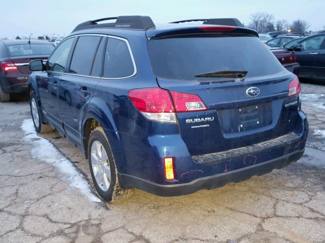 4S4BRCGC0A3339000 - 2010 SUBARU OUTBACK 2. BLUE photo 3