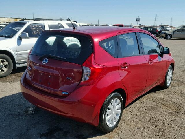 3N1CE2CP0EL402021 - 2014 NISSAN VERSA NOTE RED photo 4