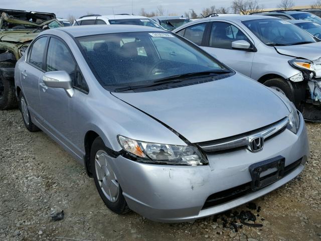 JHMFA36258S027999 - 2008 HONDA CIVIC HYBR SILVER photo 1