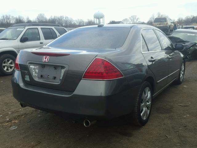 1HGCM66507A011934 - 2007 HONDA ACCORD EX GRAY photo 4