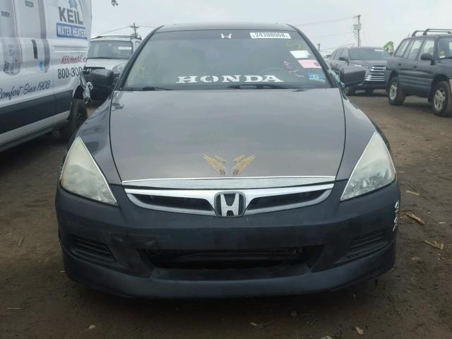 1HGCM66507A011934 - 2007 HONDA ACCORD EX GRAY photo 9