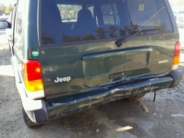 1J4FF48S3YL201871 - 2000 JEEP CHEROKEE S GREEN photo 9