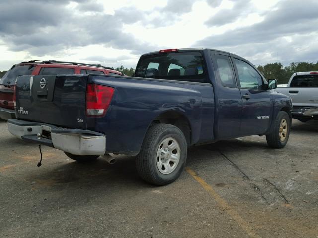 1N6BA06A57N201912 - 2007 NISSAN TITAN XE BLUE photo 4