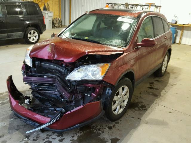 JHLRE38797C039547 - 2007 HONDA CR-V EXL MAROON photo 2