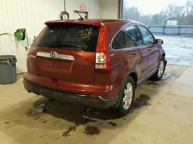 JHLRE38797C039547 - 2007 HONDA CR-V EXL MAROON photo 4