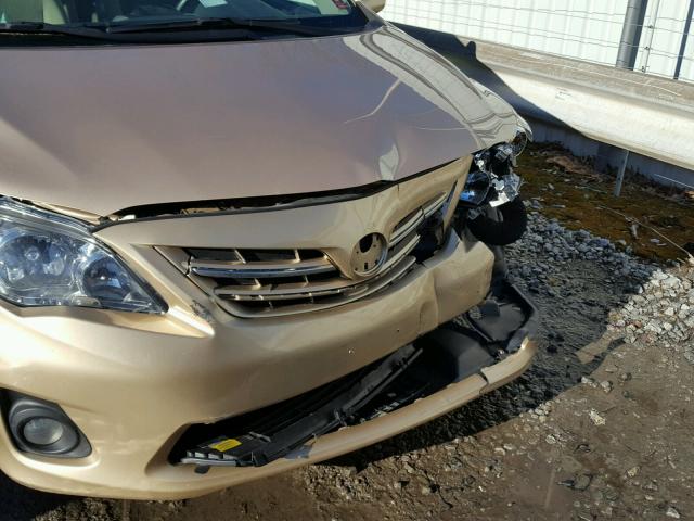 2T1BU4EE2DC962577 - 2013 TOYOTA COROLLA BA GOLD photo 9