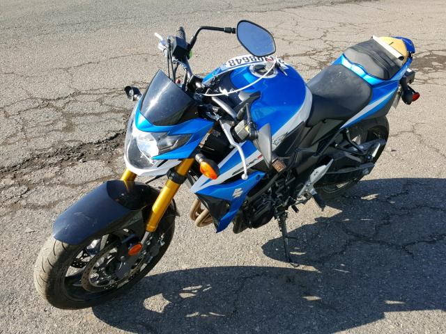 JS1GR7NA4F2101676 - 2015 SUZUKI GSX-S750 BLUE photo 2