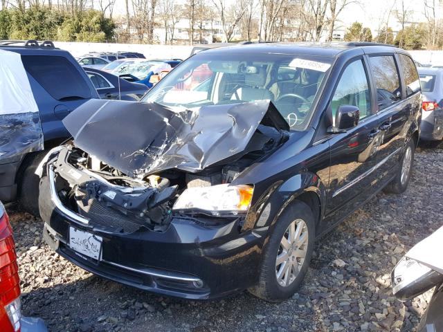 2C4RC1BG4DR645941 - 2013 CHRYSLER TOWN & COU BLACK photo 2