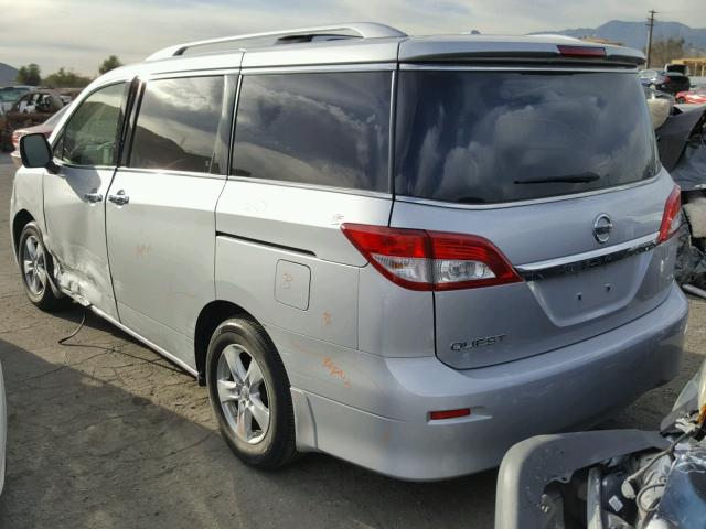 JN8AE2KP2F9123982 - 2015 NISSAN QUEST S SILVER photo 3