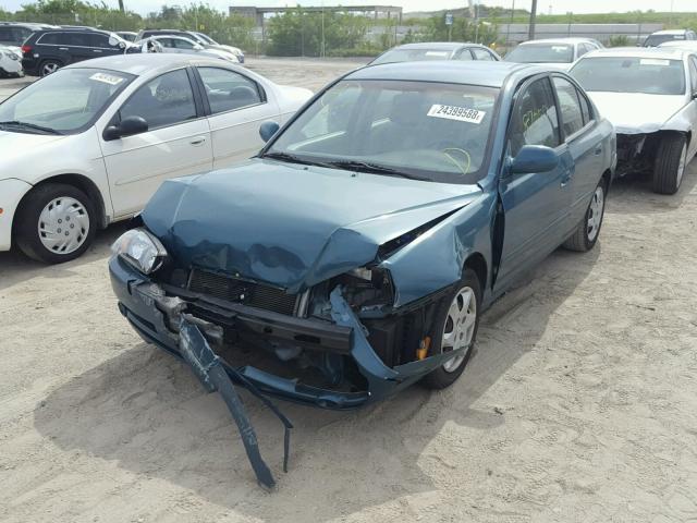 KMHDN46D36U281910 - 2006 HYUNDAI ELANTRA GL TEAL photo 2