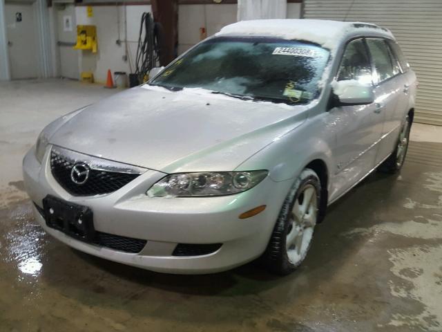 1YVHP82D055M73835 - 2005 MAZDA 6 S GRAY photo 2