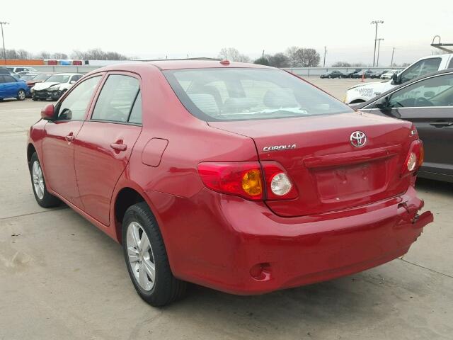 1NXBU4EE2AZ202479 - 2010 TOYOTA COROLLA BA RED photo 3