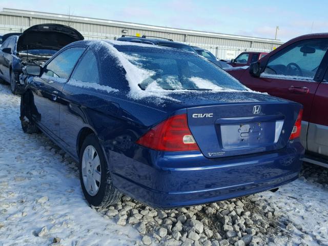 1HGEM229X2L070108 - 2002 HONDA CIVIC EX BLUE photo 3