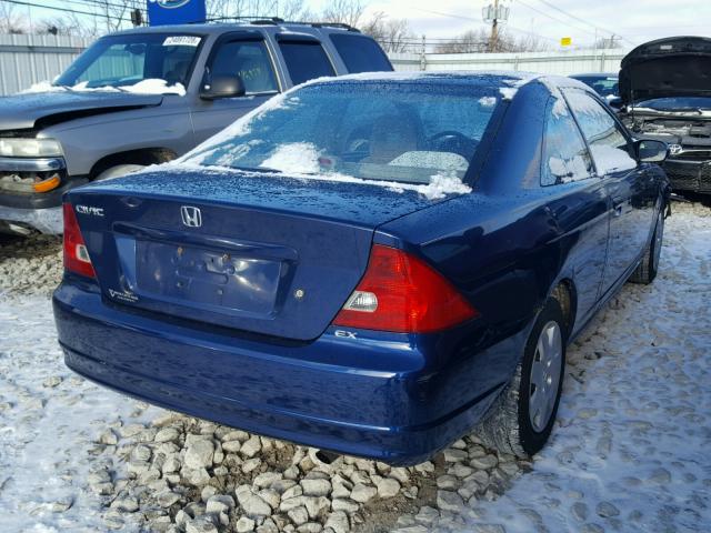 1HGEM229X2L070108 - 2002 HONDA CIVIC EX BLUE photo 4