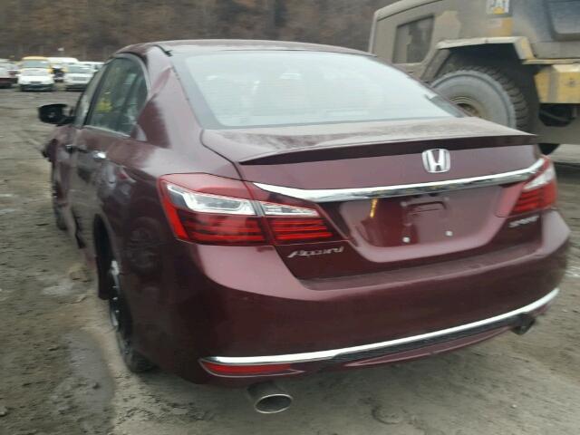 1HGCR2F59HA189109 - 2017 HONDA ACCORD SPO BURGUNDY photo 3