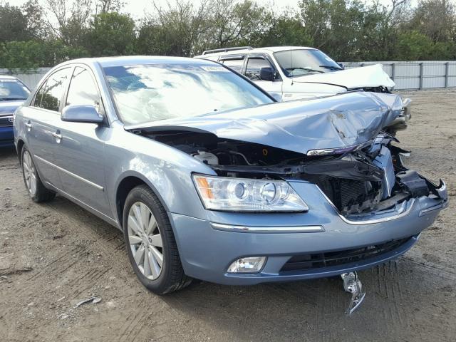 5NPEU46CX9H533704 - 2009 HYUNDAI SONATA SE BLUE photo 1