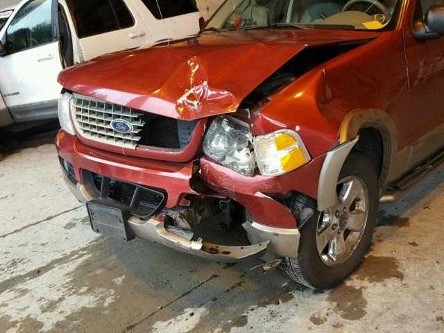 1FMZU74E13UC28530 - 2003 FORD EXPLORER E RED photo 9