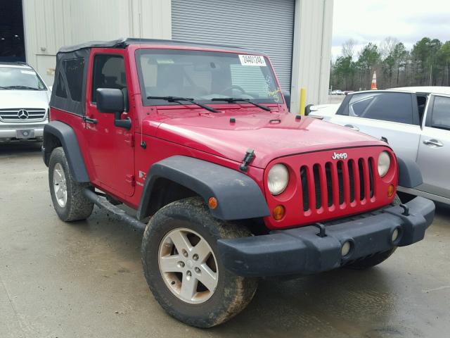 1J4FA24137L134087 - 2007 JEEP WRANGLER X RED photo 1