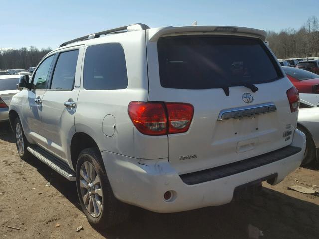 5TDDW5G18AS035833 - 2010 TOYOTA SEQUOIA PL WHITE photo 3