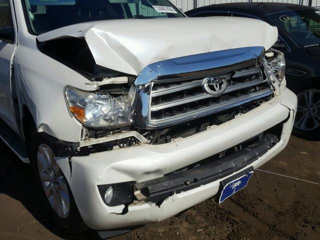 5TDDW5G18AS035833 - 2010 TOYOTA SEQUOIA PL WHITE photo 9