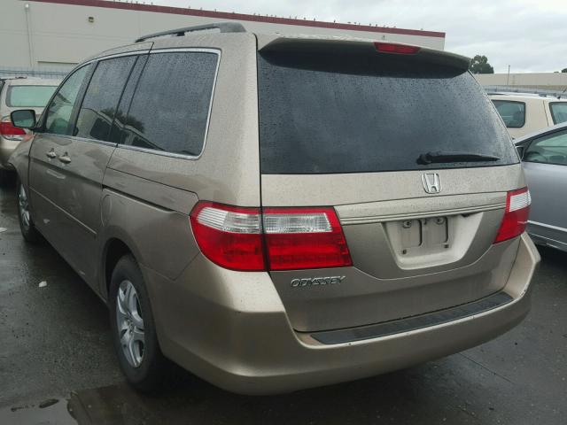 5FNRL38757B084166 - 2007 HONDA ODYSSEY EX BEIGE photo 3