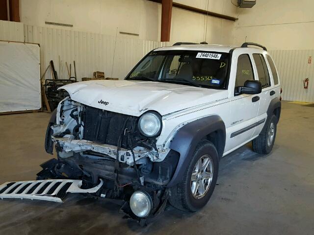 1J4GL48K13W555313 - 2003 JEEP LIBERTY SP WHITE photo 2