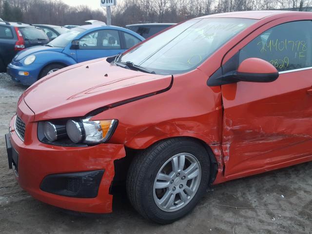 1G1JC6SH3D4143145 - 2013 CHEVROLET SONIC LT ORANGE photo 9