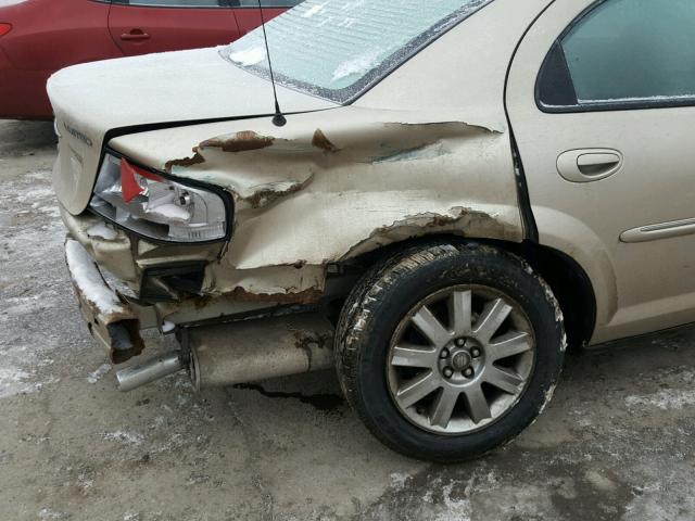 1C3AL66R86N119323 - 2006 CHRYSLER SEBRING LI TAN photo 9