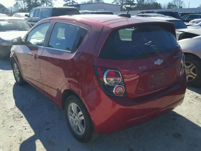 1G1JC6SH4F4132657 - 2015 CHEVROLET SONIC LT BURGUNDY photo 3