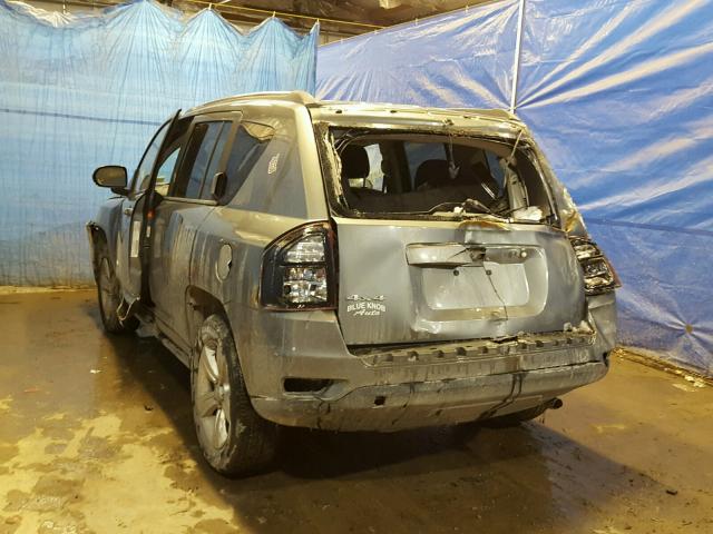 1C4NJDBBXED592242 - 2014 JEEP COMPASS SP GRAY photo 3