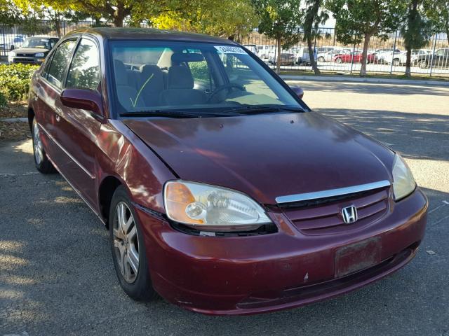 2HGES26842H505919 - 2002 HONDA CIVIC EX RED photo 1