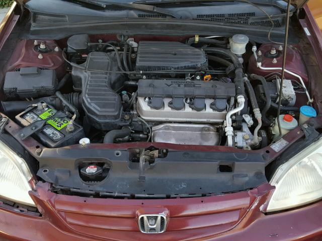 2HGES26842H505919 - 2002 HONDA CIVIC EX 红色 照片 7