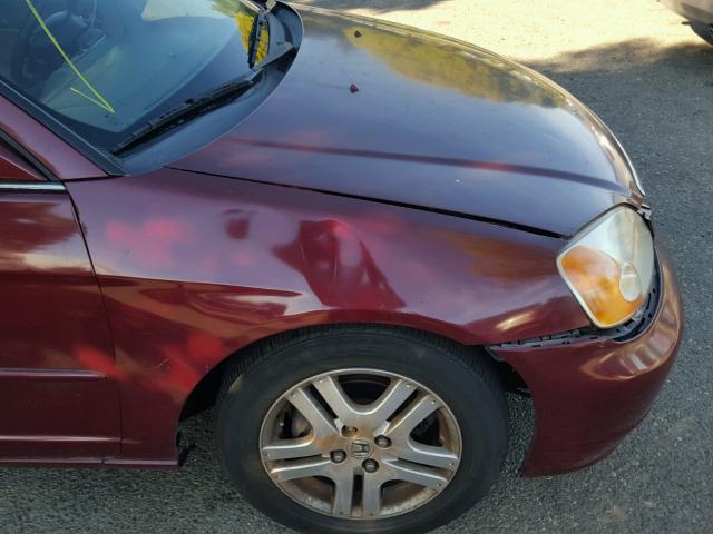 2HGES26842H505919 - 2002 HONDA CIVIC EX 红色 照片 9