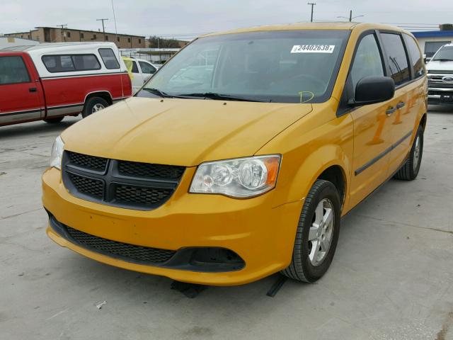 2C4JDGAG4CR279749 - 2012 DODGE RAM VAN YELLOW photo 2