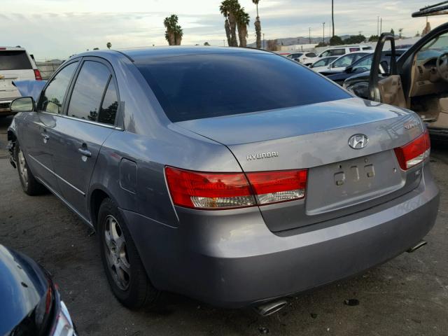 5NPEU46F86H038858 - 2006 HYUNDAI SONATA GLS BLUE photo 3