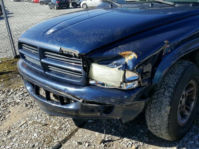 1B4HR28Z3YF126270 - 2000 DODGE DURANGO BLUE photo 9