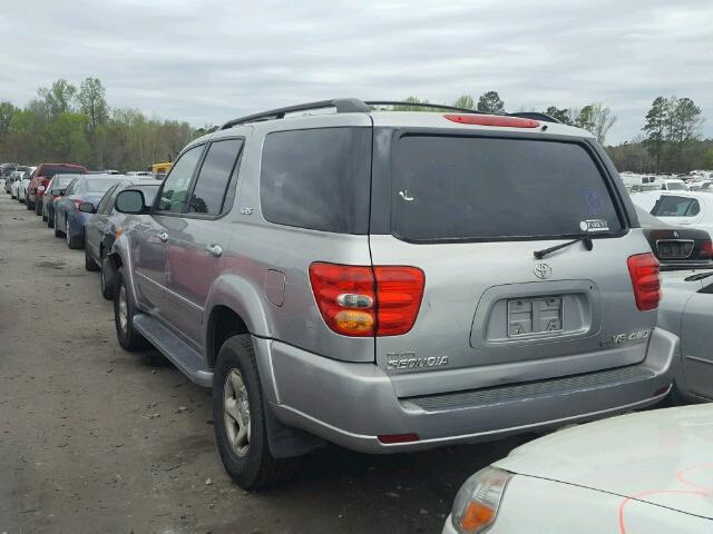 5TDBT44A52S062665 - 2002 TOYOTA SEQUOIA SILVER photo 3