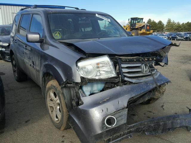 5FNYF4H44EB033611 - 2014 HONDA PILOT EX GRAY photo 1