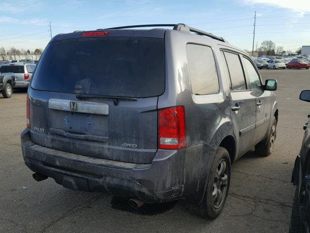 5FNYF4H44EB033611 - 2014 HONDA PILOT EX GRAY photo 4