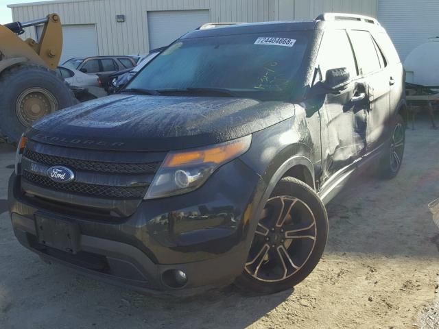 1FM5K8GT6EGA08709 - 2014 FORD EXPLORER S BLACK photo 2