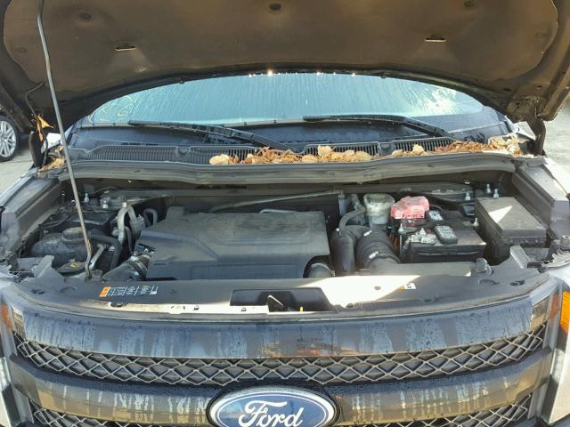 1FM5K8GT6EGA08709 - 2014 FORD EXPLORER S BLACK photo 7