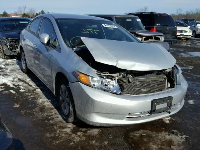 2HGFB2E54CH507120 - 2012 HONDA CIVIC LX SILVER photo 1