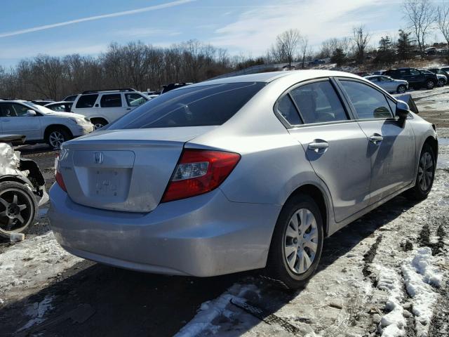 2HGFB2E54CH507120 - 2012 HONDA CIVIC LX SILVER photo 4